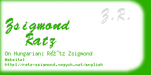 zsigmond ratz business card